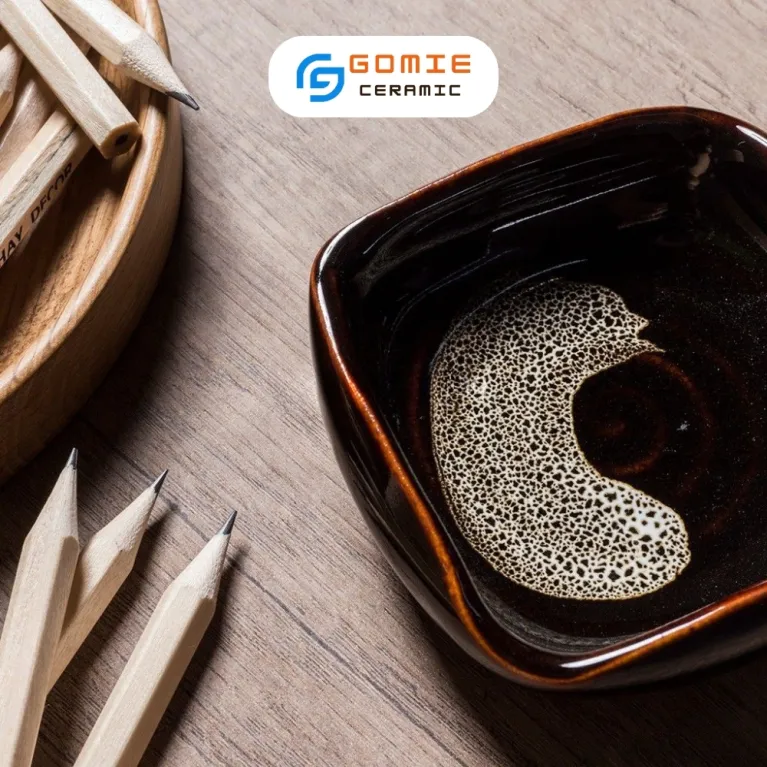 Đĩa Gia Vị Vuông Men Cánh Gián Hỏa Biến, Gốm Sứ Bát Tràng, Đĩa Muối Thiết Kế Sang Trọng, Đĩa Gốm Đựng Nước Chấm, Phụ Kiện Bàn Tiệc, Đồ Gốm Thủ Công