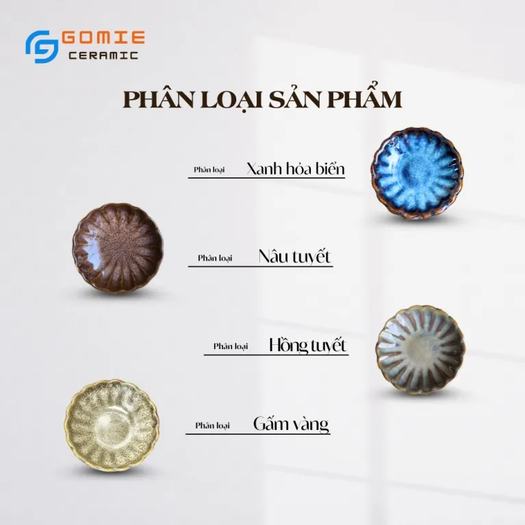 Đĩa Gia Vị Hoa Cúc Men Hỏa Biến, Gốm Sứ Bát Tràng, Đĩa Gốm Sang Trọng, Đĩa Gốm Hình Hoa Cúc Đựng Nước Chấm, Phụ Kiện Bàn Tiệc, Đồ Gốm Thủ Công