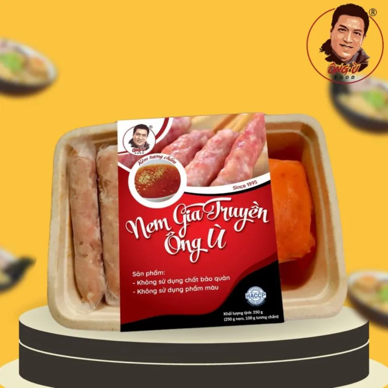 Nem Gia Truyền Ông Ù, Hương Vị Độc Quyền, Thịt Heo Sạch, Nem Thịt Heo, Thích Hợp Chiên Hoặc Nướng, Chế Biến Nhanh, Không Chất Độc Hại, Ẩm Thực Việt