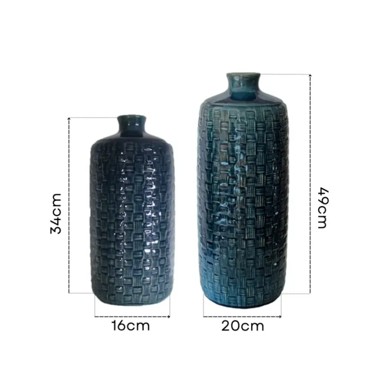 "Indigo" Craquelure Glaze Ceramic Vase, Mysterious And Enchanting Indigo, Flower Vase, Abstract Vase, Art Vase, Tan Van Ceramics, Housewarming Gift