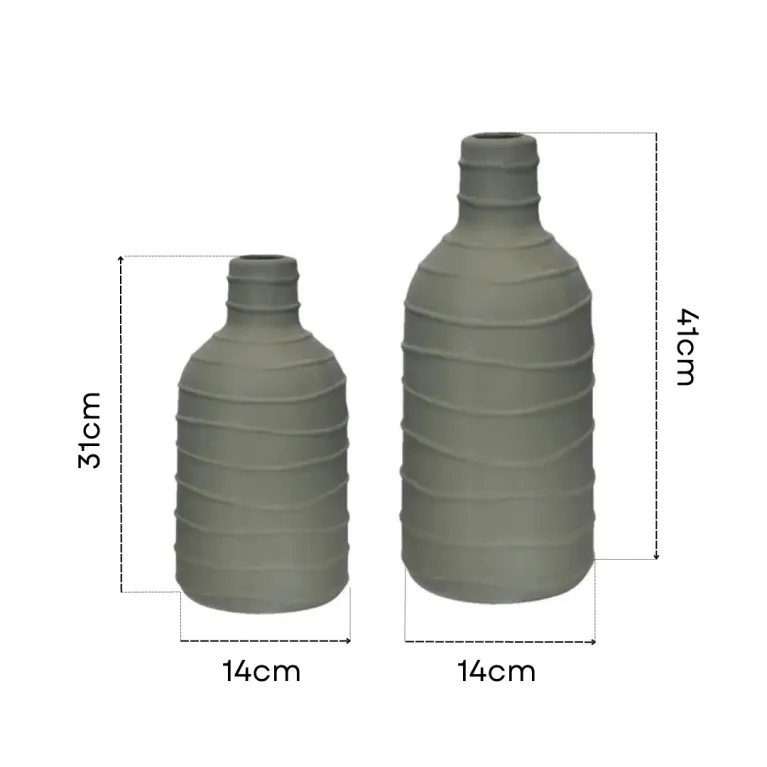 Bình Men Nhám "Quandoi" Màu Xanh Khaki, Điểm Nhấn Cổ Điển Cho Không Gian, Gốm Tân Vạn Cao Cấp, Bình Gốm Nghệ Thuật, Bình Hoa Trừu Tương, Quà Tân Gia