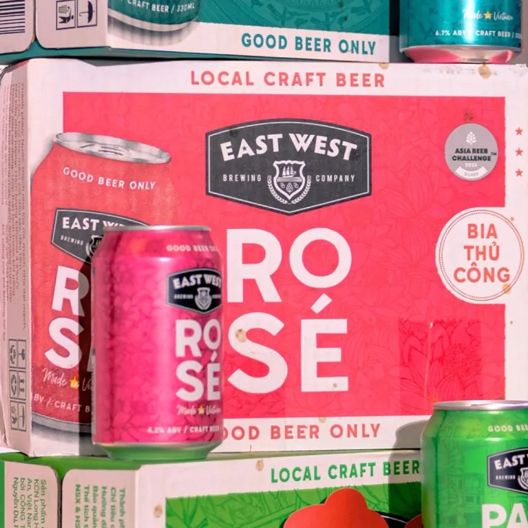 ROSÉ Craft Beer, 330ml Can, Pink Party Punch, Catches ROSÉ's APT Trend, Sweet Flavor, High Quality Ingredients, Vietnamese Beer, Gifts For K-Pop Fans