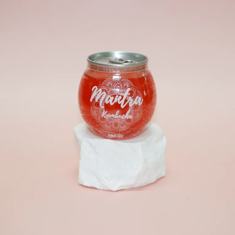 Mantra Kombucha In Pink Guava Flavor (185ml) is a health gift, naturally fermented and perfect for those seeking drinks good for health