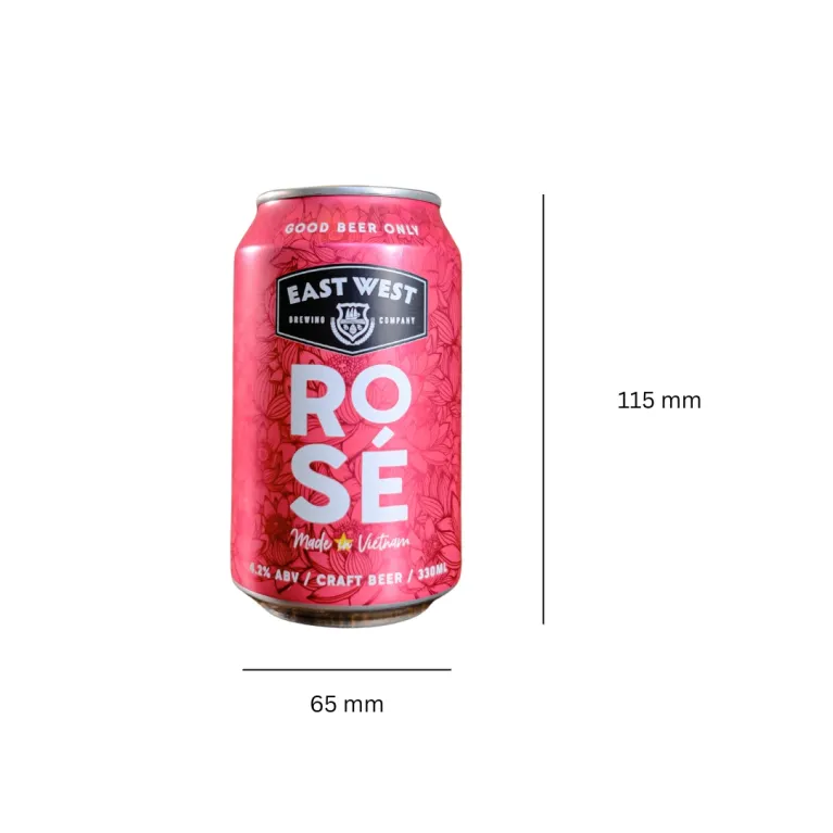 ROSÉ Craft Beer, 330ml Can, Pink Party Punch, Catches ROSÉ's APT Trend, Sweet Flavor, High Quality Ingredients, Vietnamese Beer, Gifts For K-Pop Fans