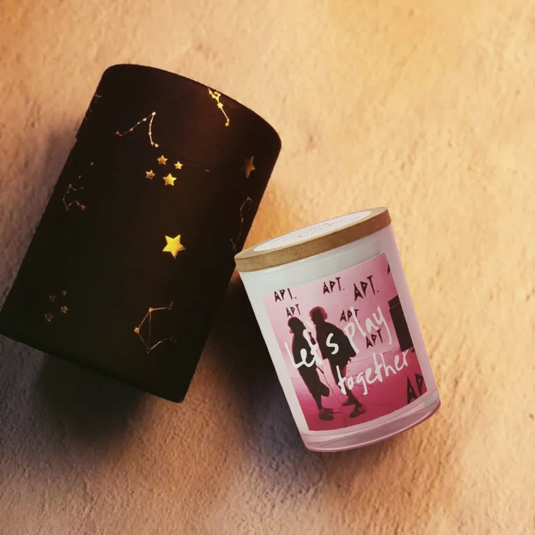 "APT" Scented Candle Gift, Inspired By APT MV (Rosé & Bruno Mars), Scented Candle For Music & Party Lovers,  Limited Edition, Handmade, Gifts For K-Pop Fans