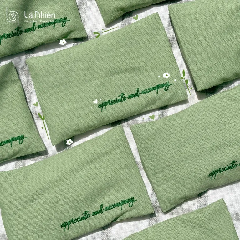 natural herbal pillow, floral scent, soft fabric compress bag, personalized embroidered compress bag, multi-purpose herbal compress bag