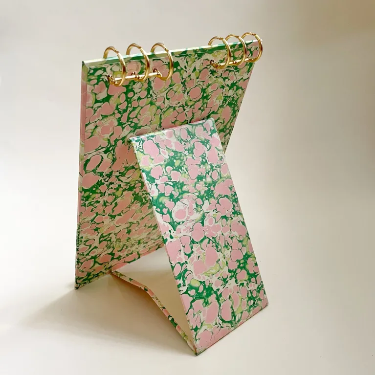 Start your year with the Marbled A5 Table Calendar, a daily dose of art and functionality, featuring a reusable 2025 calendar set that doubles as a unique art calendar and stylish stationery, making it the perfect New Year gift.