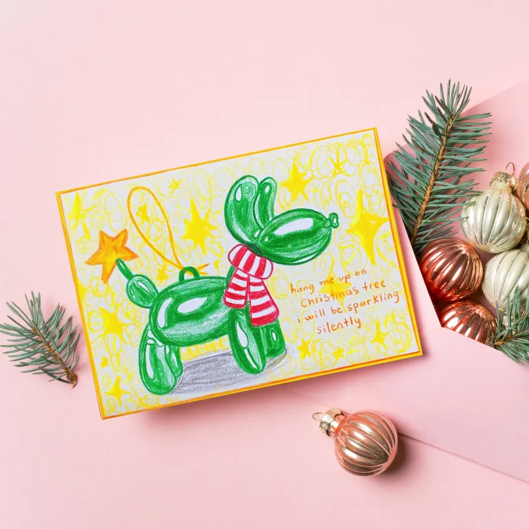 Give a hand drawn Christmas card will make the gift more special