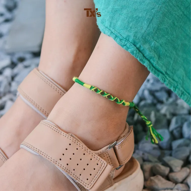 Vòng Thủ Công Nguyệt Lục Đan Tay Thủ Công Với Phong Cách Tươi Mới Có Cả Phiên Bản Vòng Tay Và Vòng Chân Theo Phong Cách Vintage Thích Hợp Làm Quà Sinh Nhật