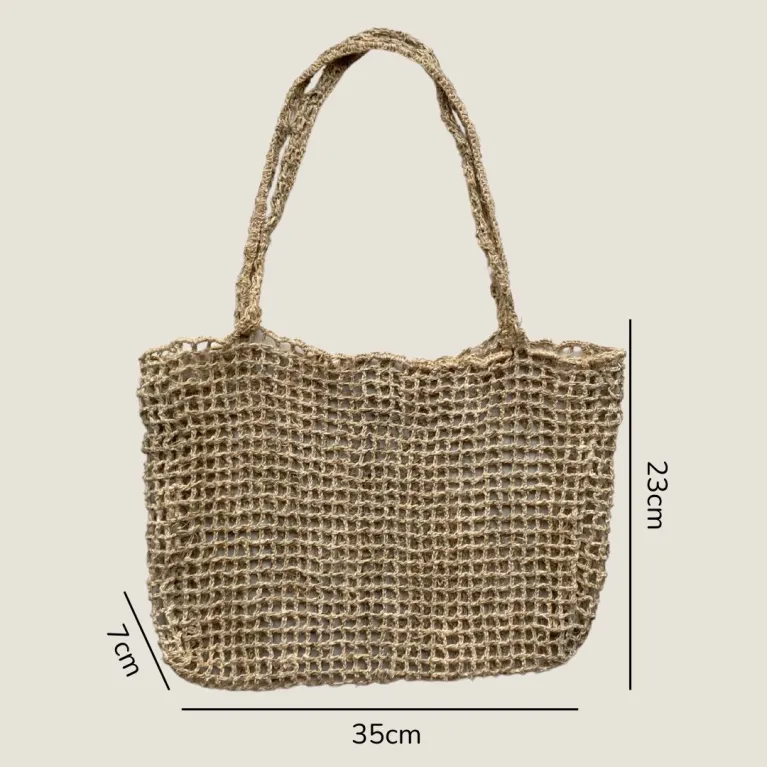 The Hemp Versa Basket Tote Bag is a timeless classic, beautifully crafted as a crocheted hemp handbag, making it the perfect eco-friendly handmade tote bag and a versatile sustainable fashion accessory, ideal as a thoughtful birthday gift.