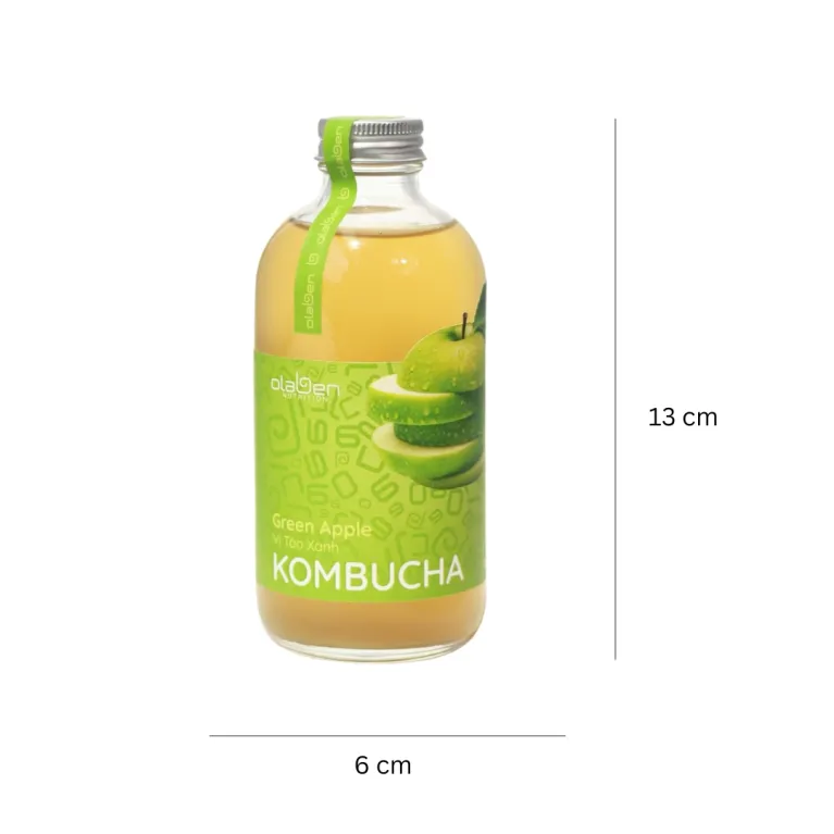 Enjoy the refreshingly tart flavor of Green Apple Kombucha, a naturally fermented tea made with natural ingredients, perfect for supporting your digestive system and a great health gift for loved ones.