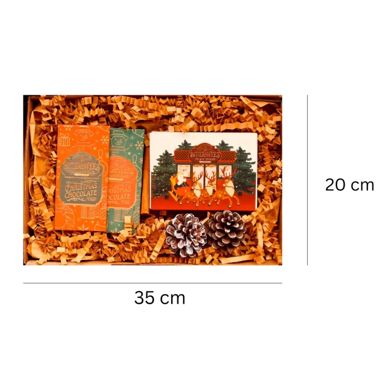The Christmas Chocolate Gift Box features three premium chocolate boxes, making it the perfect gift for a merry Christmas.