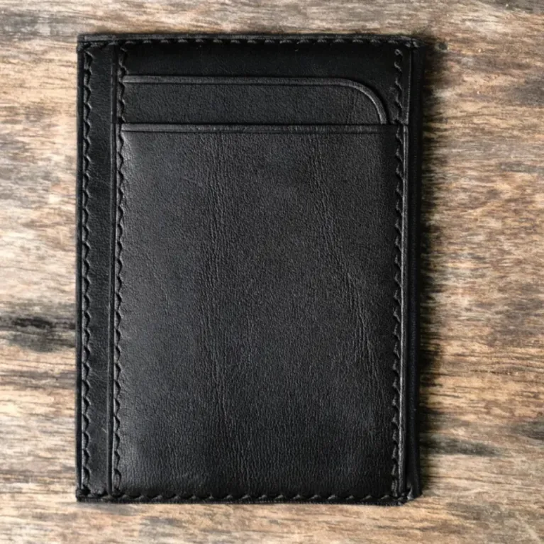 The Personalized Leather Card Holder is a luxury men's wallet with 4 compartments, crafted by hand as a perfect gift for him and a standout piece of artisan accessories.