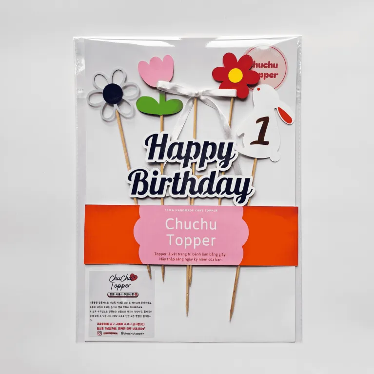 Elevate your celebration with the Personalized Birthday Flower Topper Set, beautifully designed with your name, perfect as an anniversary cake flower decoration or a stunning Korean style cake topper set, adding charm to your cake decorations