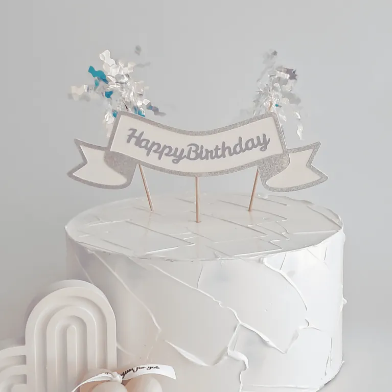 Bộ Bộ Nơ "Happy Birthday" Trang Trí Bánh Sinh Nhật hỗ trợ trang trí bánh kem, sinh nhật được thiết kế bắt mắt, đi kèm mỗi sản phẩm là những phụ kiện trang trí vui nhộn, làm nên bữa tiệc hân hoan