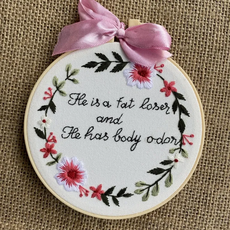 The Personalized Flower and Message Embroidery Frame, meticulously handcrafted to bring joy and heartfelt wishes, makes a thoughtful and meaningful personalized gift for any occasion