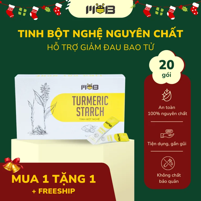 Hộp 20 Gói Tinh Bột Nghệ Nguyên Chất Dạng Que là món quà thiên nhiên hoàn hảo cho sức khỏe và sắc đẹp, vừa hỗ trợ giảm đau bao tử, vừa làm gia vị bổ dưỡng trong bữa ăn, mang đậm tinh hoa Quà Việt Nam