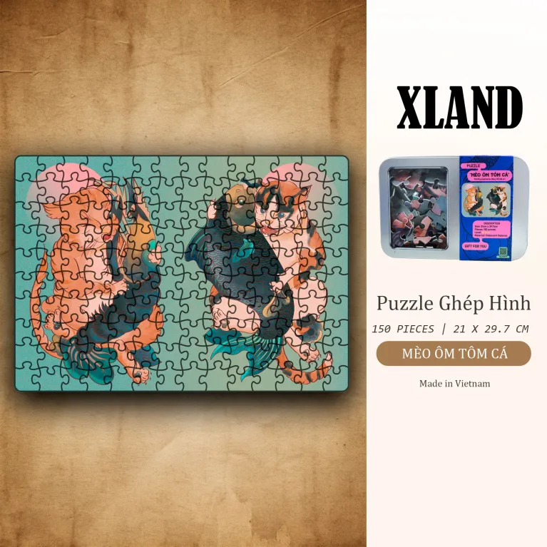 The Traditional Dong Ho Puzzle is a captivating jigsaw puzzle that connects you with Vietnamese culture, offering an intellectual and unique gift perfect as a Vietnamese keepsake or a thoughtful present