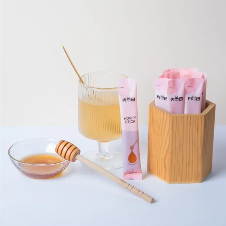 MOB Premium Pure Honey, a box of 30 convenient packets, offers a sweet and nourishing taste of nature's multi-purpose honey, sourced from the rich soils of Bình Phước, making it a perfect Vietnamese gift and health gift for any occasion