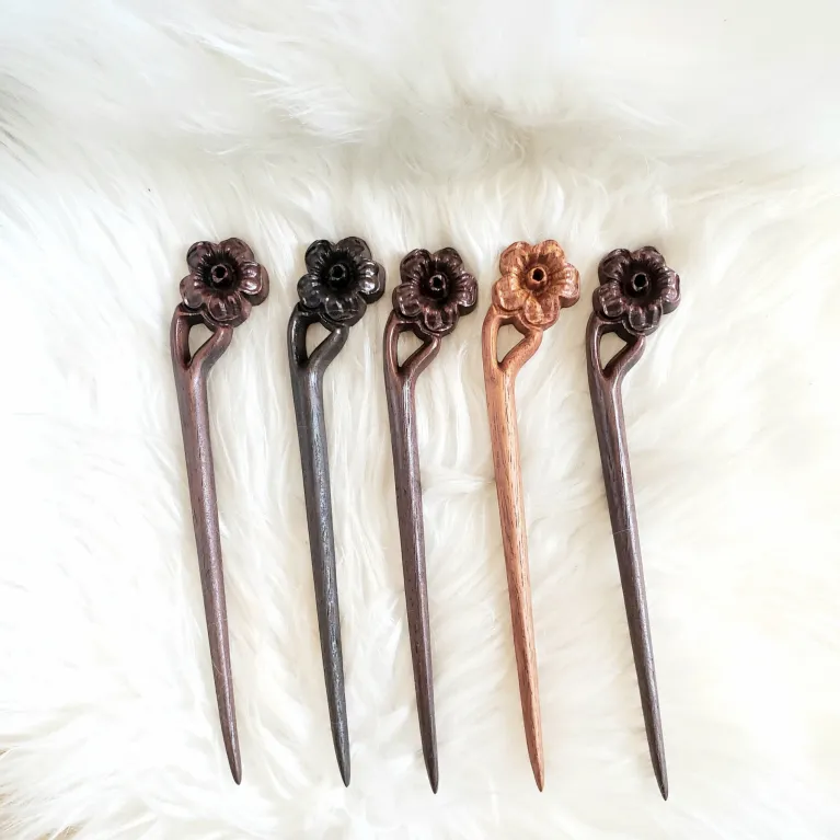The Apricot Wooden Hair Stick, exuding elegance with its handmade craftsmanship, makes the perfect women's day gift for her or birthday gift for mom, offering a timeless touch of ancient accessories and a beautifully unique handmade gift
