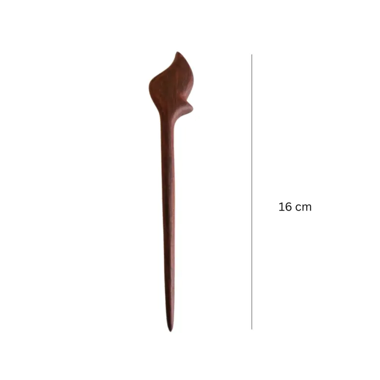 The Traditional Wooden Leaf Hair Stick is a timeless handmade hair accessory that beautifully embraces classic elegance, making it a perfect traditional accessory to elevate any hairstyle - an ideal gift for her or a heartfelt gift for mom