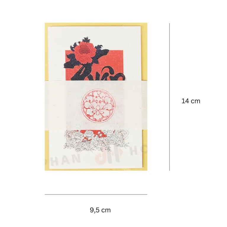The "Spring Voyage" Paper Card Set shines with good fortune, featuring traditional patterns that reflect Vietnam’s rich heritage, making it a unique and artistic postcard -perfect for sharing blessings and cultural beauty