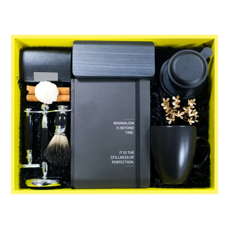 The "Black Is King" Gift Box is a powerful declaration of elegance, featuring a thoughtfully curated gift set for him with a notebook, brewing tools, and personal accessories - a sophisticated choice for any boyfriend who appreciates style and refinement.