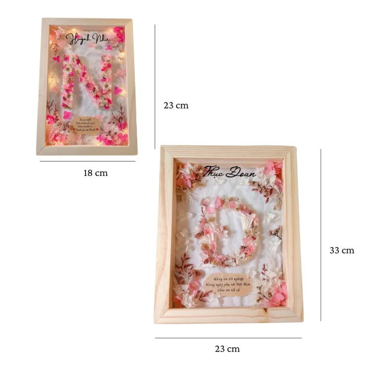 Celebrate every unique beauty with a Personalized Dried Flower Letter Art, a stunning handmade home decor piece that combines the elegance of a personalized dried flower frame, making it a heartfelt Women's Day gift for her