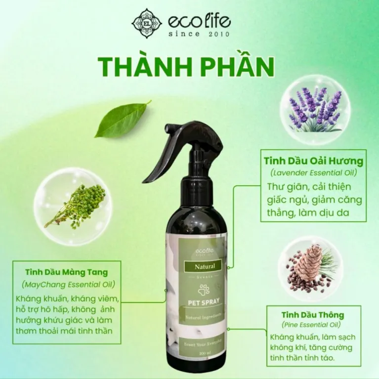 Natural Pet Spray with a relaxing wood & floral scent is the perfect pet odor eliminator and toy cleaning spray, made with natural ingredients - a thoughtful gift for pets that ensures freshness and safety.