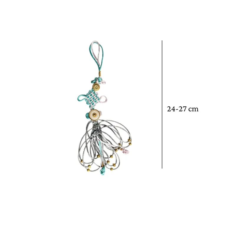 The "Light Teal" Heart-Knot Bond Cord is a delicate feng shui accessory that softly invites auspicious energy, making it a perfect Vietnamese gift for Women's Day or a heartfelt engagement gift for her.