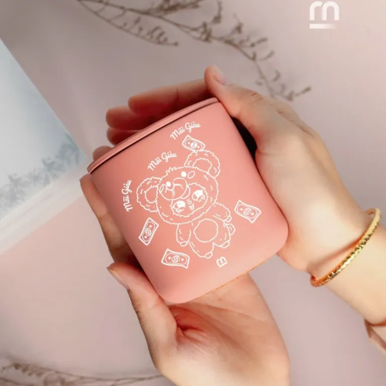 The Scented Candle in Leather Holder & Silk Scarf Gift Set is a thoughtful gift wrapped in love, featuring a scented candle with a hidden message in a personalized jar—a perfect gift for her on any special occasion.