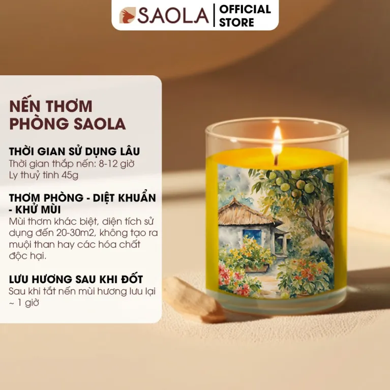 The SAOLA Scented Candle blends pure natural fragrance, beeswax, and essential oils, creating a soothing ambiance—perfect as a birthday or new home gift.The SAOLA Scented Candle blends pure natural fragrance, beeswax, and essential oils, creating a soothing ambiance—perfect as a birthday or new home gift.