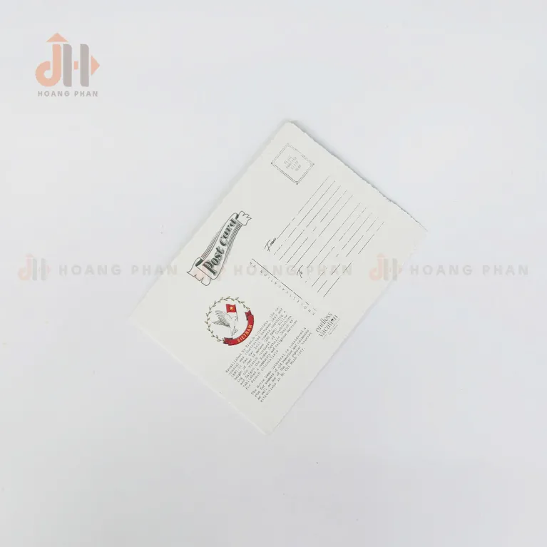 The Notre Dame Cathedral Postcard from the I Love Saigon Collection beautifully captures the city's landmarks in a handmade, layered paper design, making it a unique souvenir complete with an elegant envelope