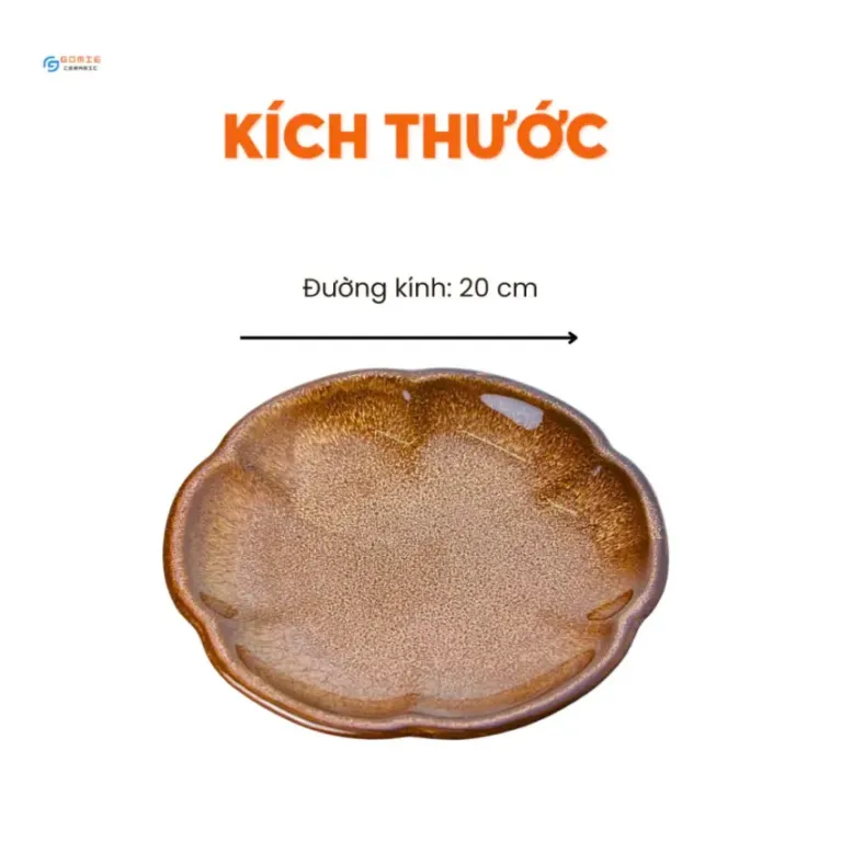 Đĩa Hoa Anh Đào Men Nâu Tuyết Hỏa Biến là tuyệt tác đồ gốm Bát Tràng thủ công, mang vẻ đẹp đậm đà và tinh tế, là điểm nhấn hoàn hảo cho không gian của bạn, đồng thời là món quà tân gia sang trọng đầy ý nghĩa.