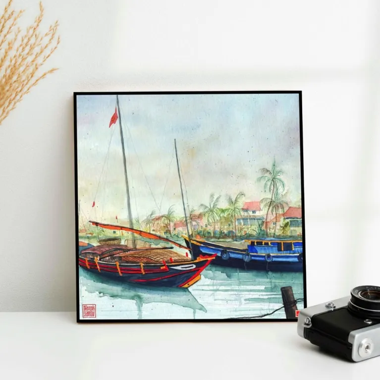 Tranh Sơn Mài Việt Nam 30x30cm  là lựa chọn hoàn hảo cho tranh trang trí nghệ thuật, thể hiện vẻ đẹp sâu lắng của tranh chủ đề Việt Nam, đồng thời là quà lưu niệm Việt Nam ý nghĩa hay quà tân gia sang trọng.