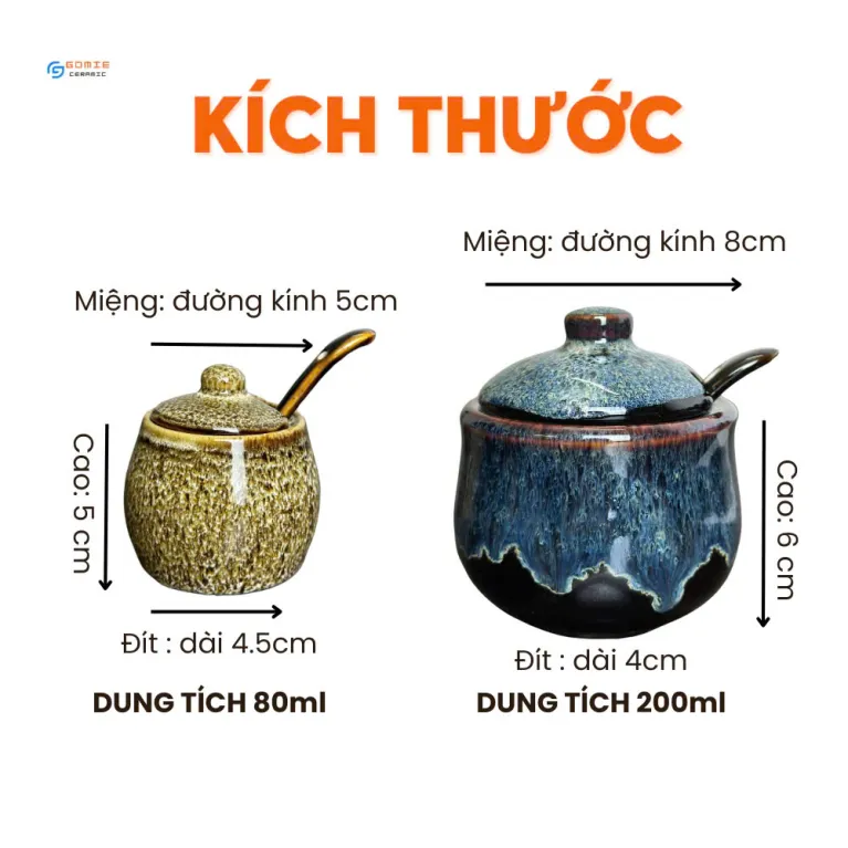 The Fire-Glazed Ceramic Spice Jar is a masterpiece of Bat Trang craftsmanship, exquisite down to every detail, making it a perfect addition to your kitchen accessories collection. Crafted from Vietnamese ceramics, this jar is not just a functional piece but also a unique souvenir that adds elegance to any space