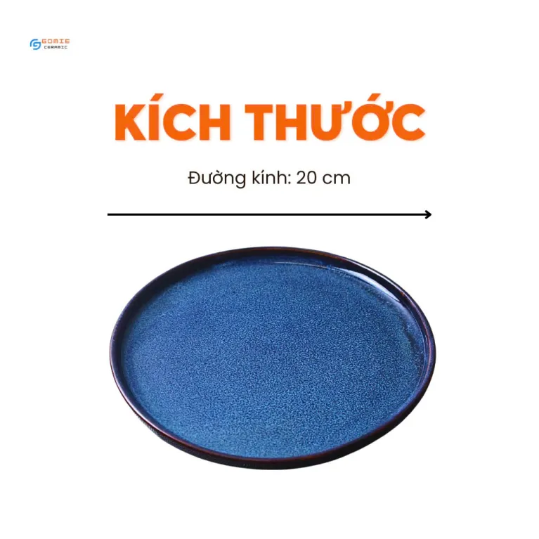 Đĩa Tròn Phẳng Gốm Bát Tràng Hỏa Biến giúp nâng tầm bữa ăn mỗi ngày, từ bữa cơm gia đình đến đĩa tròn đựng bít tết chuẩn vị nhà hàng, trở thành dụng cụ sang trọng cho không gian ẩm thực hay quà lưu niệm đầy ý nghĩa.