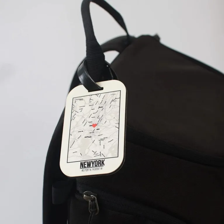 Vietnamese love city theme luggage tags capture journeys full of emotions through beautiful suitcase tags and elegant bag charms that double as handmade keychains, creating unique accessories perfect as meaningful Vietnam souvenirs.