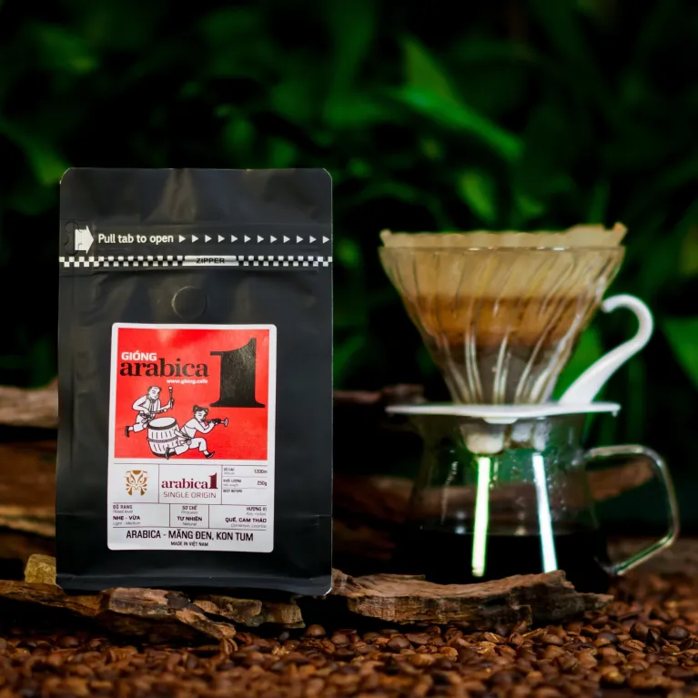 Cà phê Arabica 1 – cà phê sạch nguyên chất 100% từ Măng Đen, đậm vị quế & cam thảo, món quà tinh tế mang đậm hương vị cà phê Việt.