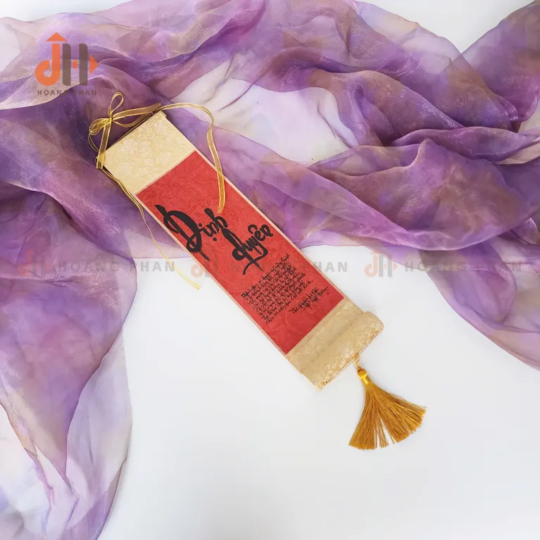 "Destined Love" gift set in "Light Teal" version embodies the energy of enduring relationships as a meaningful engagement offering featuring elegant feng shui decorative accessories representing authentic Vietnamese souvenirs