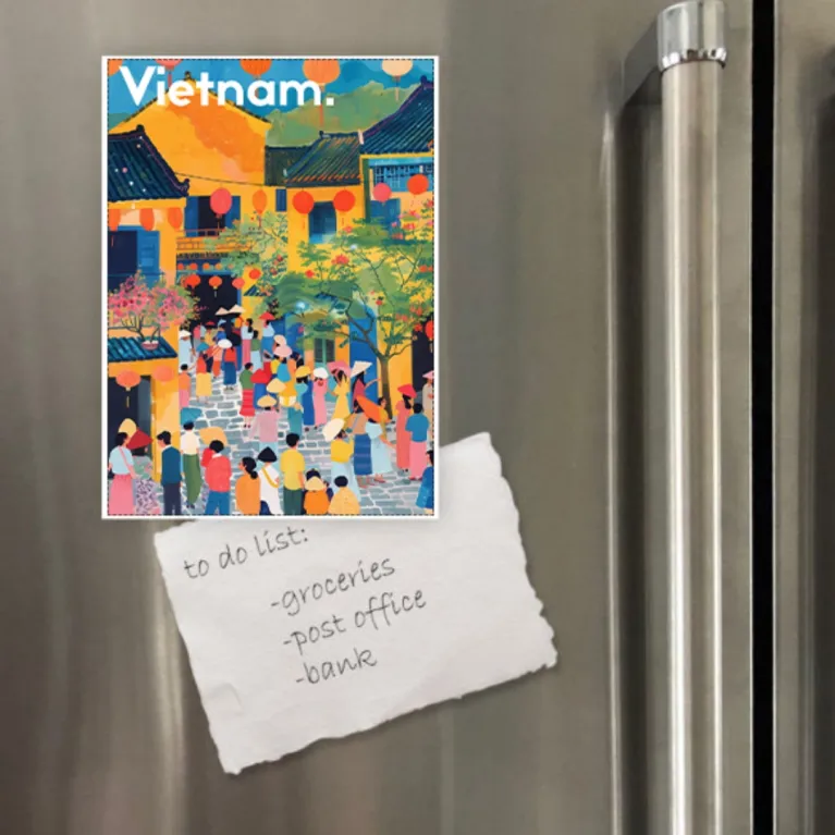 Nam Châm Hít Tủ Lạnh In Hình Du Lịch Việt Nam, Thiết Kế Độc Quyền, Nam Châm Tủ Lạnh, Nam Châm Nghệ Thuật, Đồ Dùng Nhà Bếp, Quà Lưu Niệm Việt Nam
