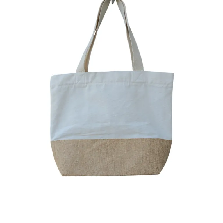 Túi tote thêu tên hoặc hình ảnh theo yêu cầu thể hiện trọn vẹn phong cách cá nhân, túi canvas phối cói có khóa kéo làm quà tặng cá nhân hóa và quà sinh nhật độc đáo.