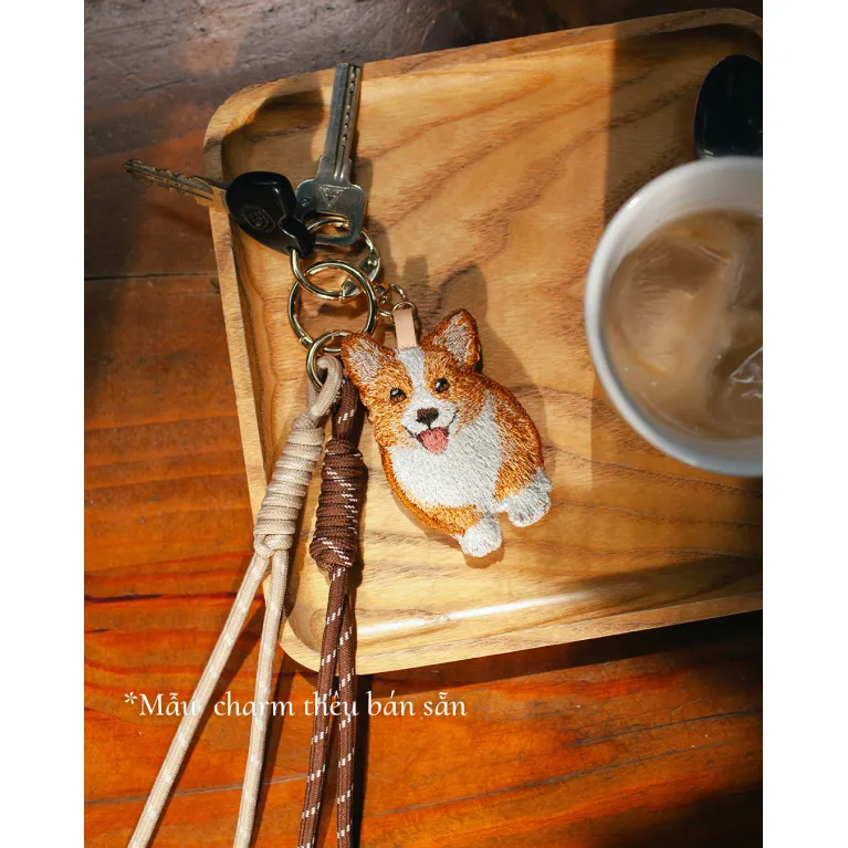 Charm corgi nhồi bông thêu tay nét đáng yêu cho món phụ kiện mỗi ngày, tag đeo túi ấn tượng móc khóa thêu tay độc đáo quà lưu niệm thủ côngCharm corgi nhồi bông thêu tay nét đáng yêu cho món phụ kiện mỗi ngày, tag đeo túi ấn tượng móc khóa thêu tay độc đáo quà lưu niệm thủ công