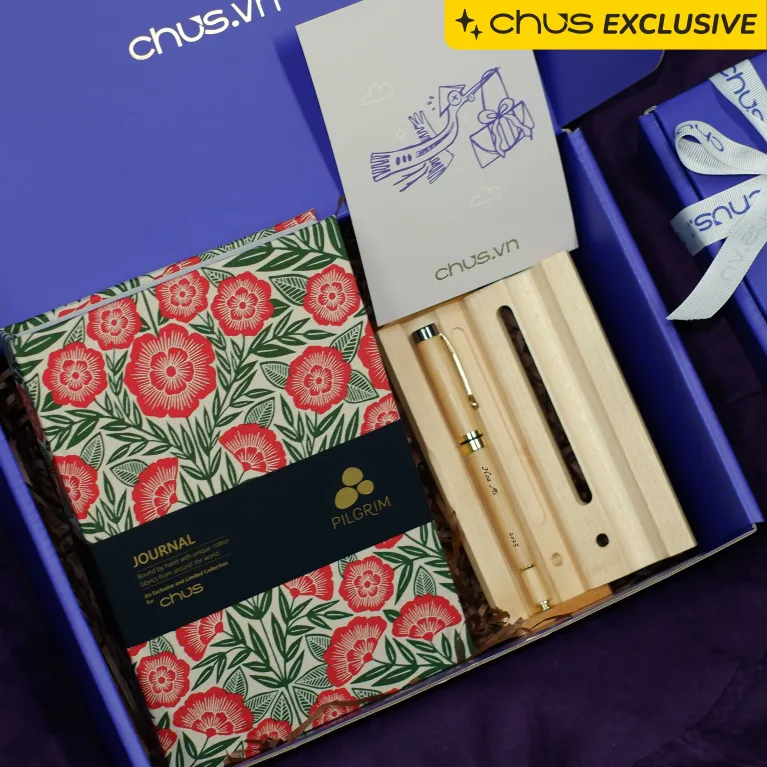 Personalized "Kind Words" gift box lets you write unique messages of love with exclusive gift set featuring limited edition notebook and engraved pen, creating a meaningful birthday gift and corporate gift