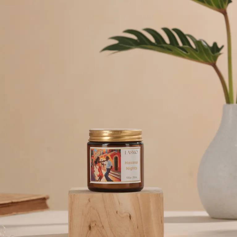 Havana Nights scented candle gift set warm richness blended with sweetness, chill scented candles natural wax luxury candle jars as birthday gift