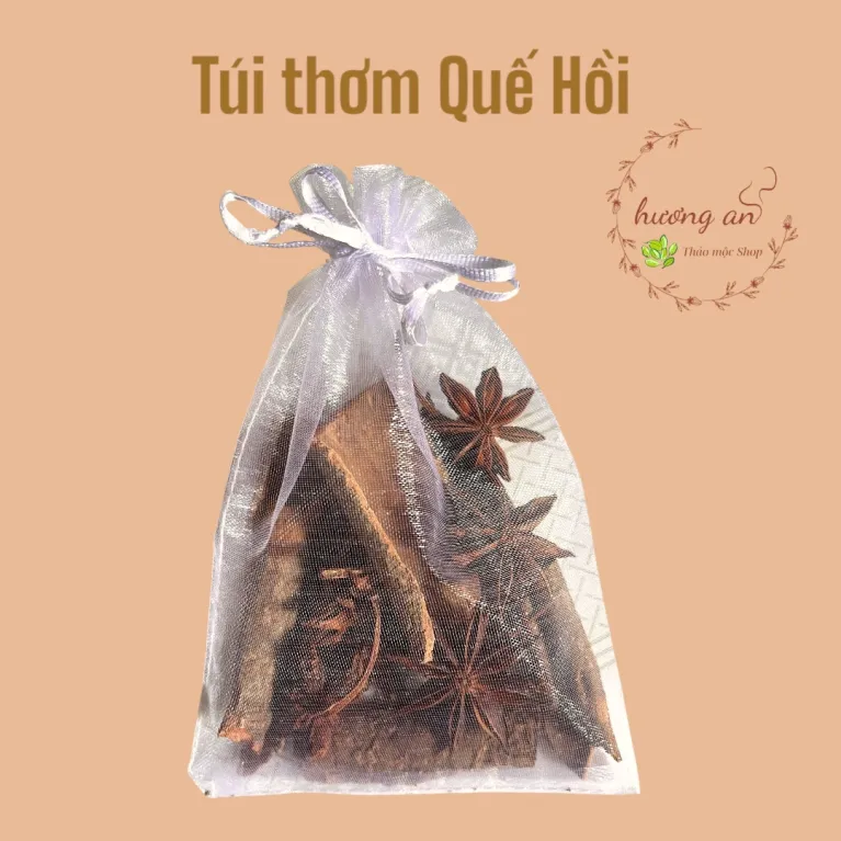 Cinnamon and star anise sachet lingering royal fragrance, dried cinnamon star anise odor eliminator car hanging scent bag with natural ingredients