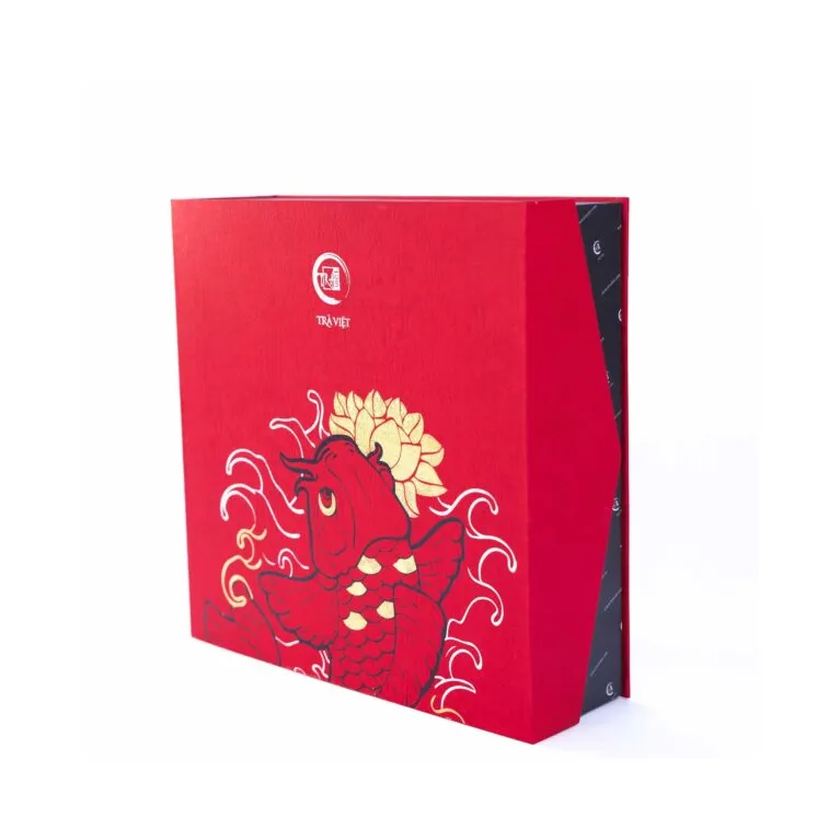 Hộp quà Trung Thu Thịnh Vượng trọn vị mùa trăng tròn, set quà bánh Trung Thu cao cấp và trà hộp quà sang trọng kèm túi đựng quà biếu Trung Thu