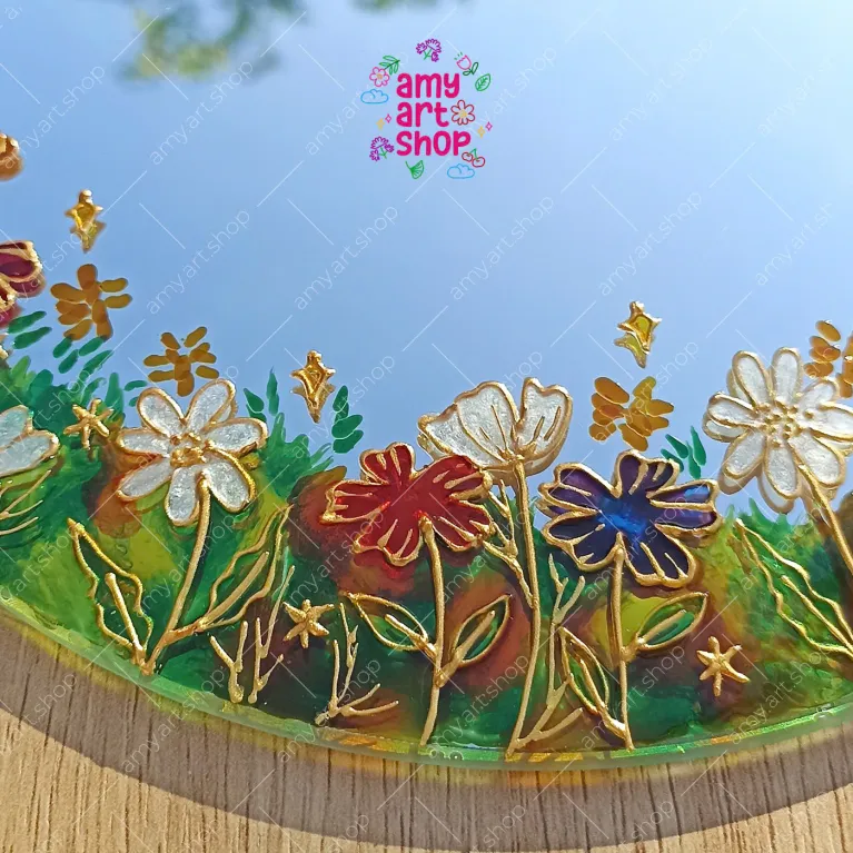 Hand-painted art mirror with custom name your own magic, art mirror premium wooden frame personalized gift Vietnamese souvenirs as birthday gift