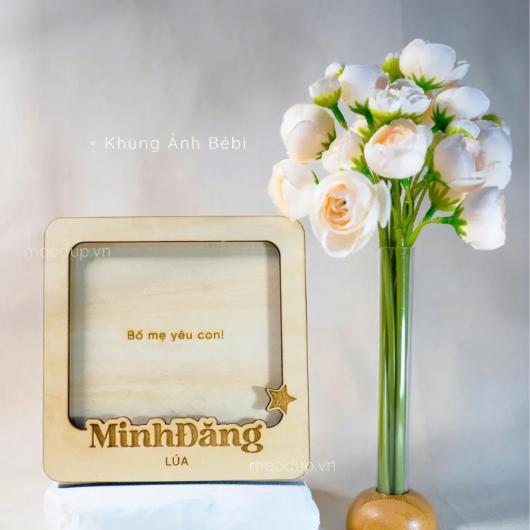 Engraved wooden photo frame for desk décor with your personal touch—tabletop picture frame, personalized Vietnamese souvenir, and unique birthday gift. Engraved wooden photo frame for desk décor with your personal touch—tabletop picture frame, personalized Vietnamese souvenir, and unique birthday gift.