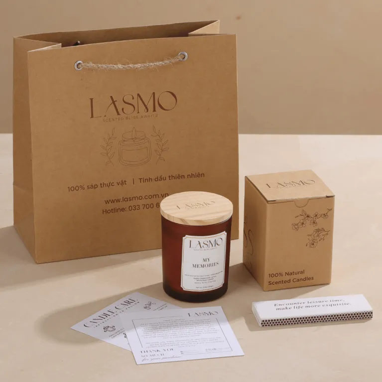 "My Love" scented candle gift set featuring the essence of elegance, crafted with natural essential oils in a refined gift box — perfect for an elegant housewarming or birthday gift.